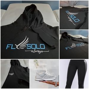 A black hoodie (ladies)